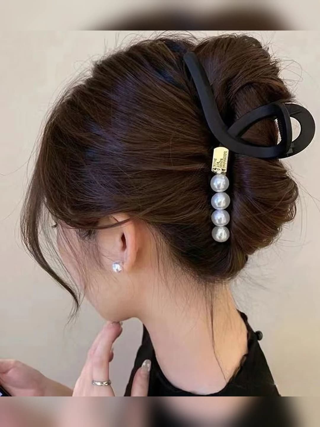 Matte black clip 13 cm