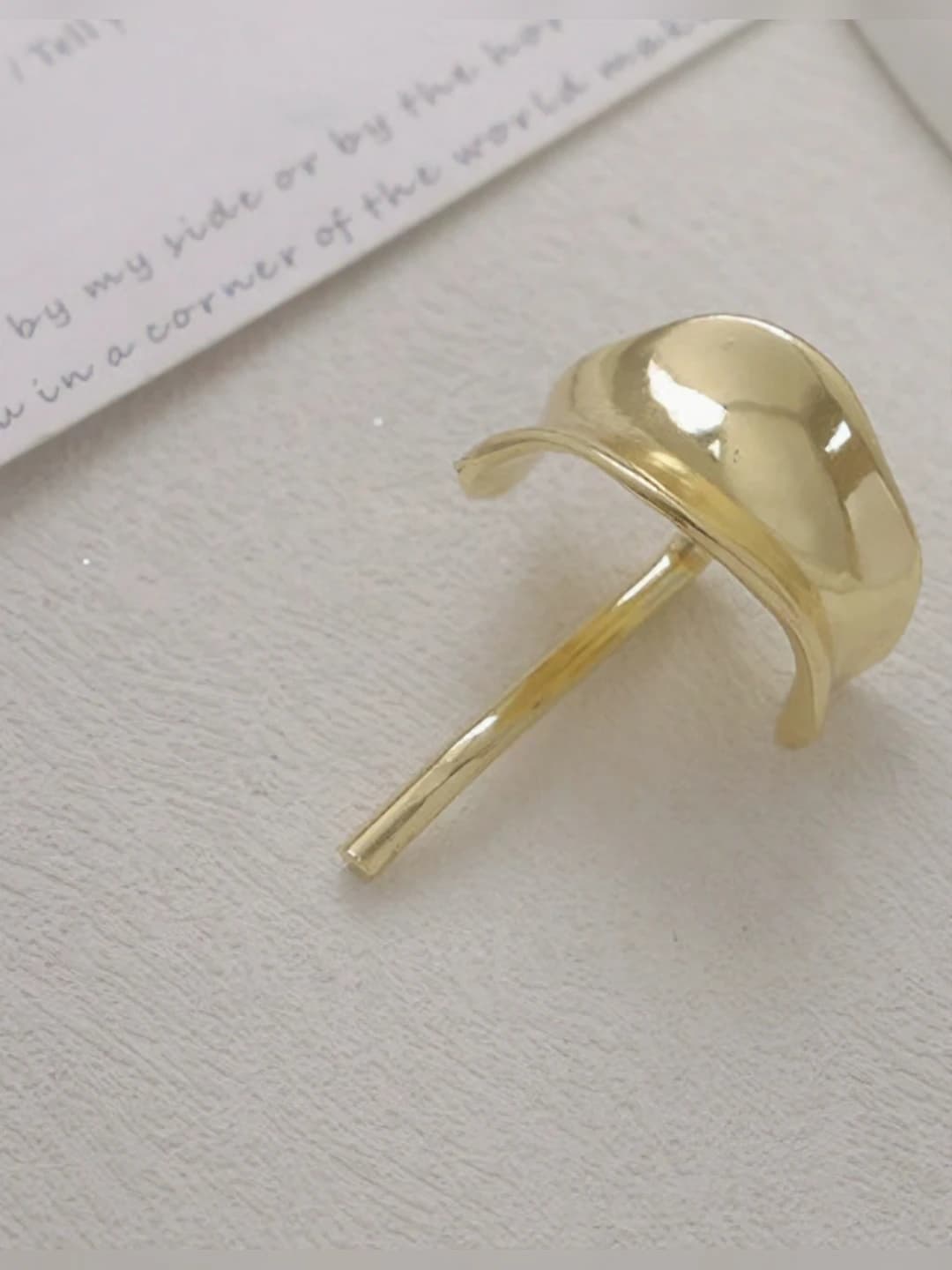 4# gold curved embossed