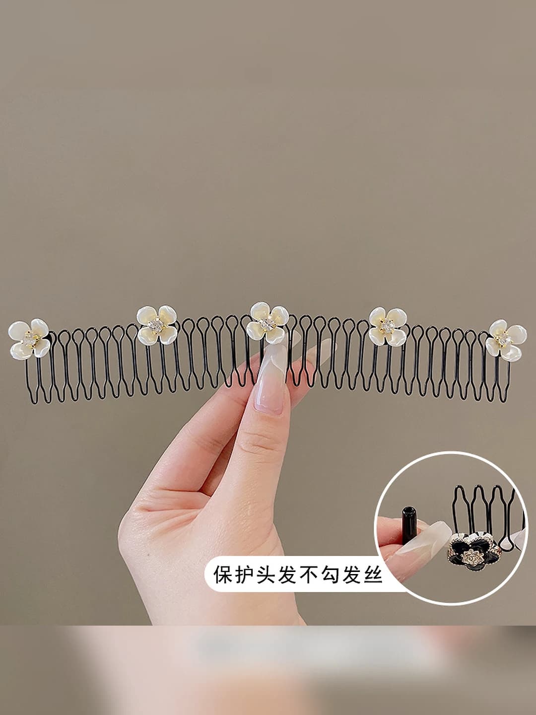 1# Camellia hair comb