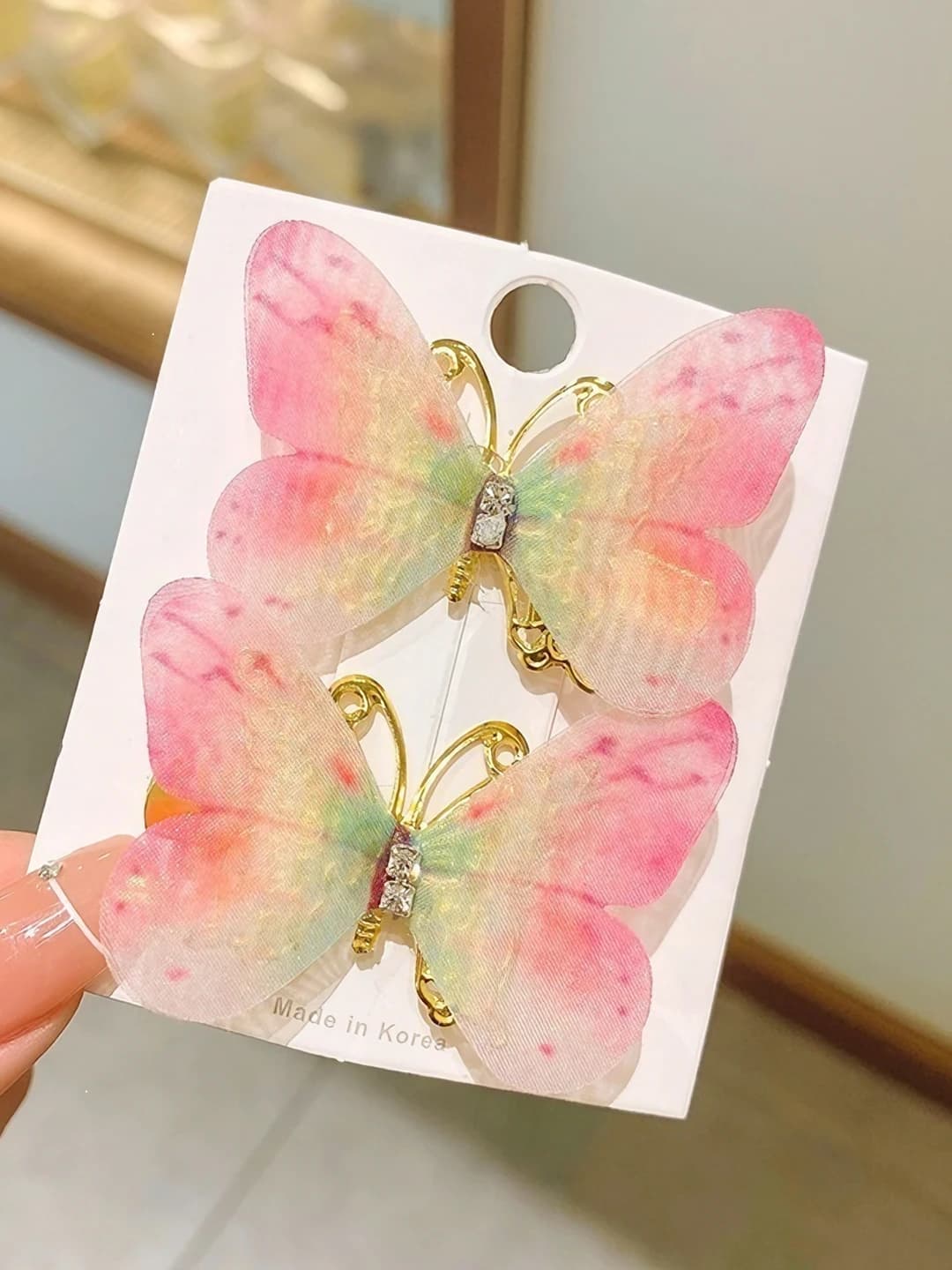 6# Цвет сакуры бабочка пара 4 см