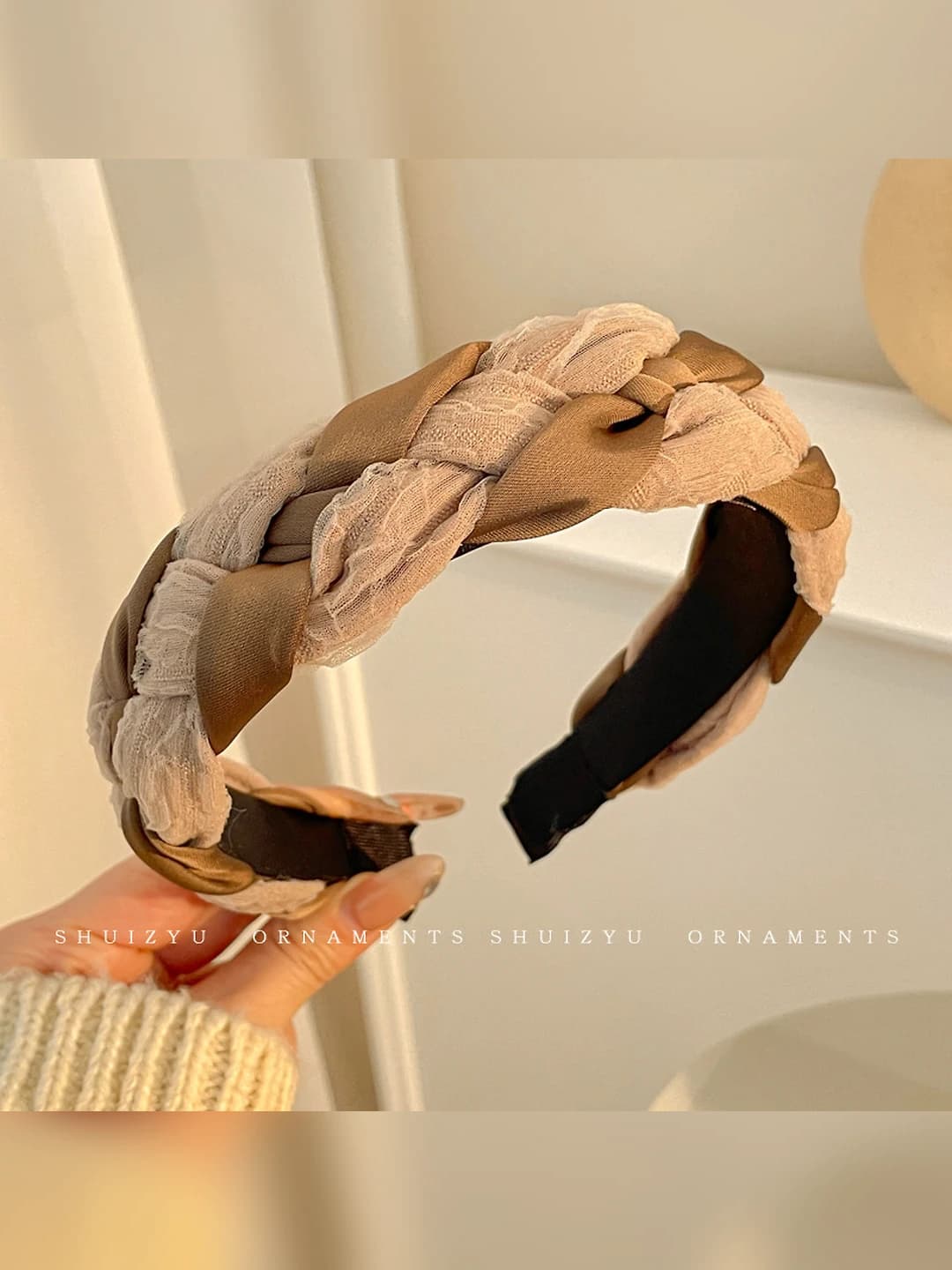 2# Light coffee, braid, approx. 14.5 cm