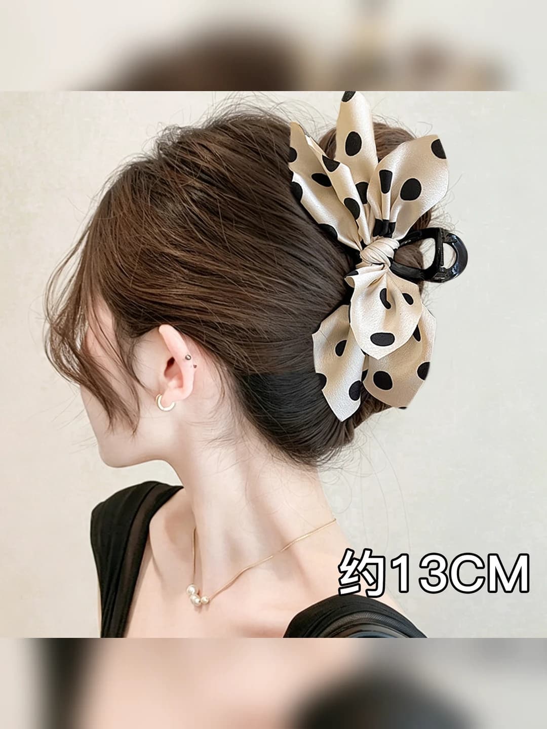 1# Dot bow clip 12.5cm