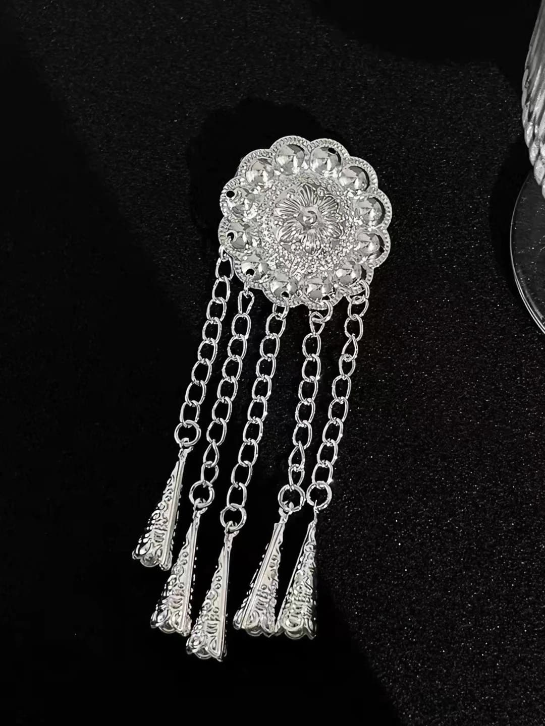 Miao style tassel clip