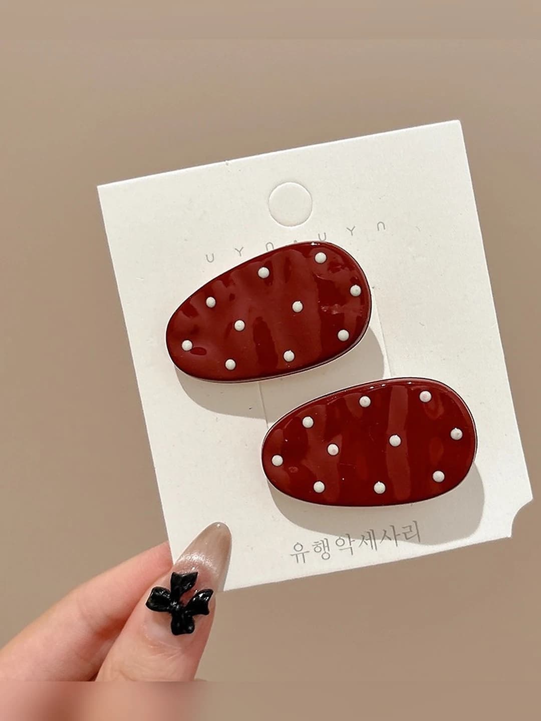 Bright red, 2 pcs, 4 cm
