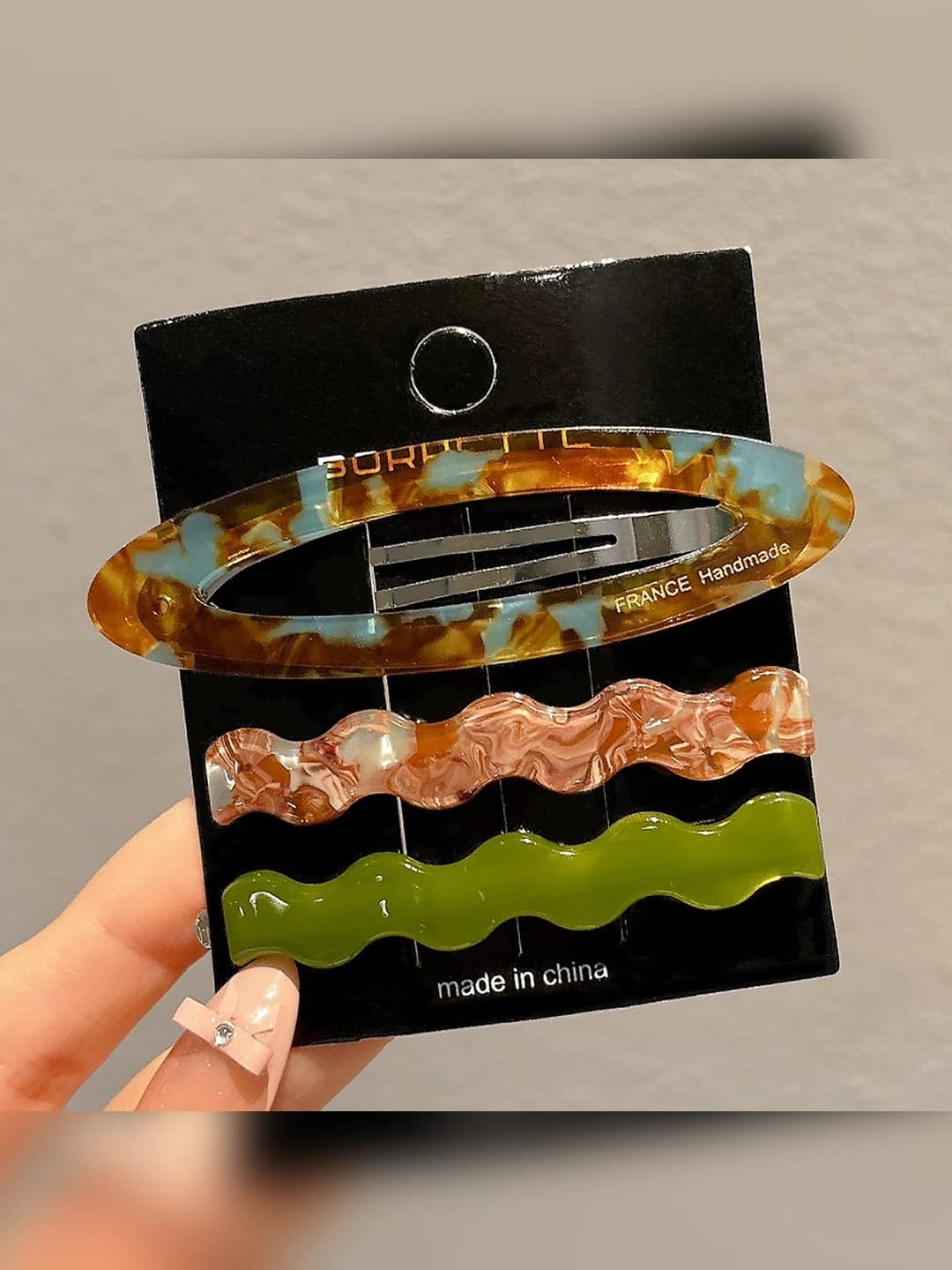 Dark mint 3-piece set 7.5 cm + 6 cm