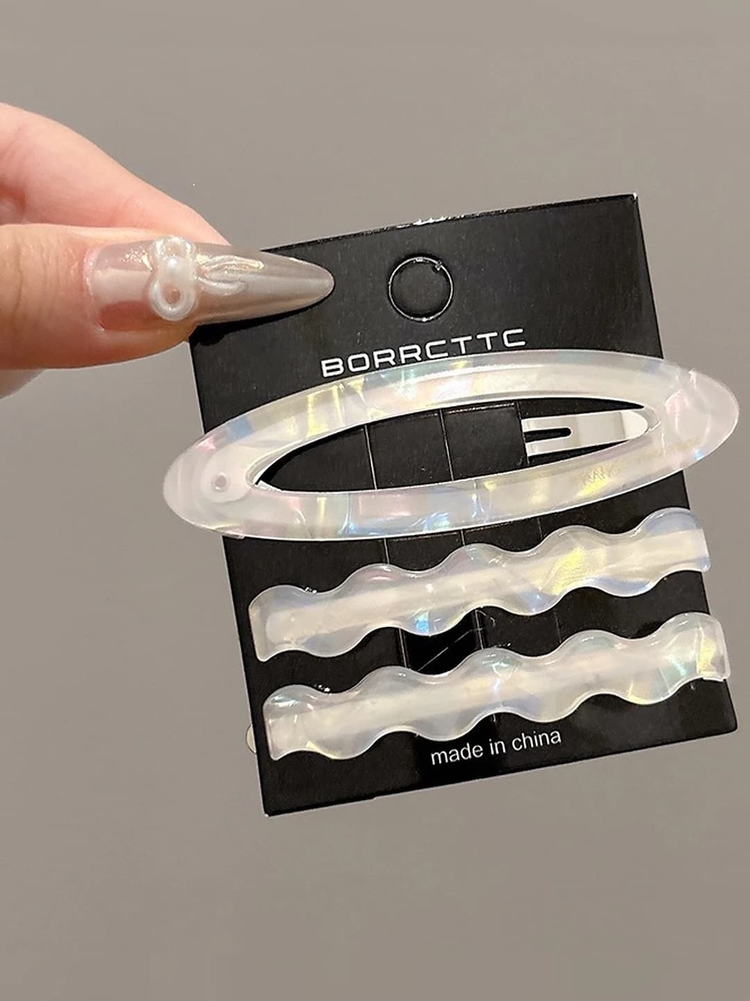 Multicolour white 3-piece set 7.5 cm + 6 cm