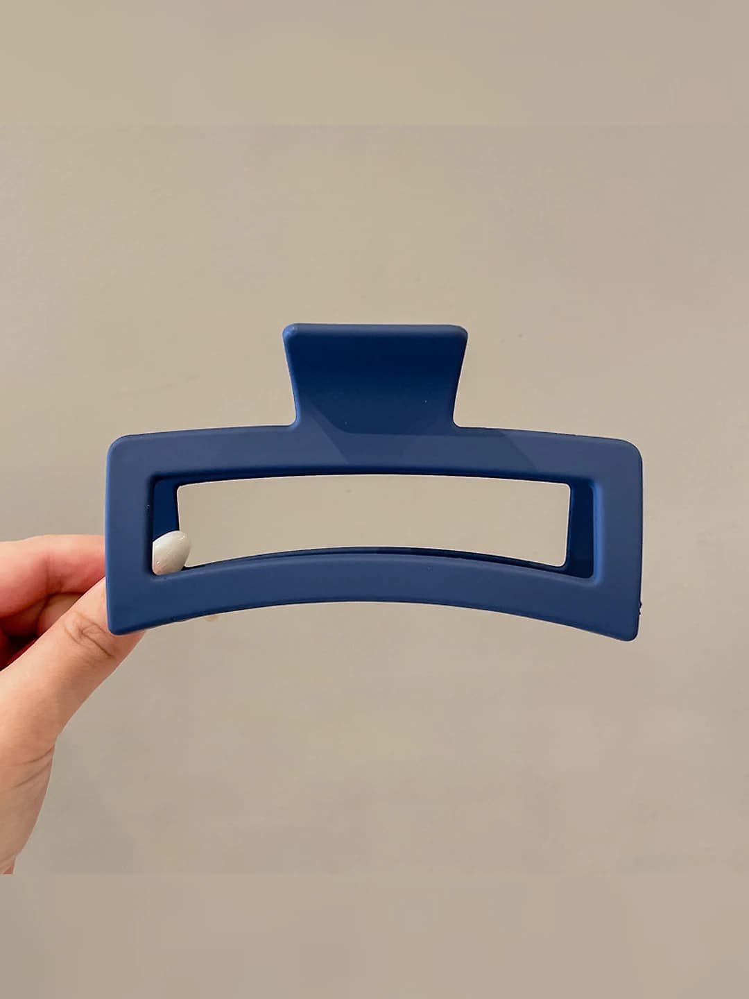 Большой моранди-синий квадратный зажим 13 см