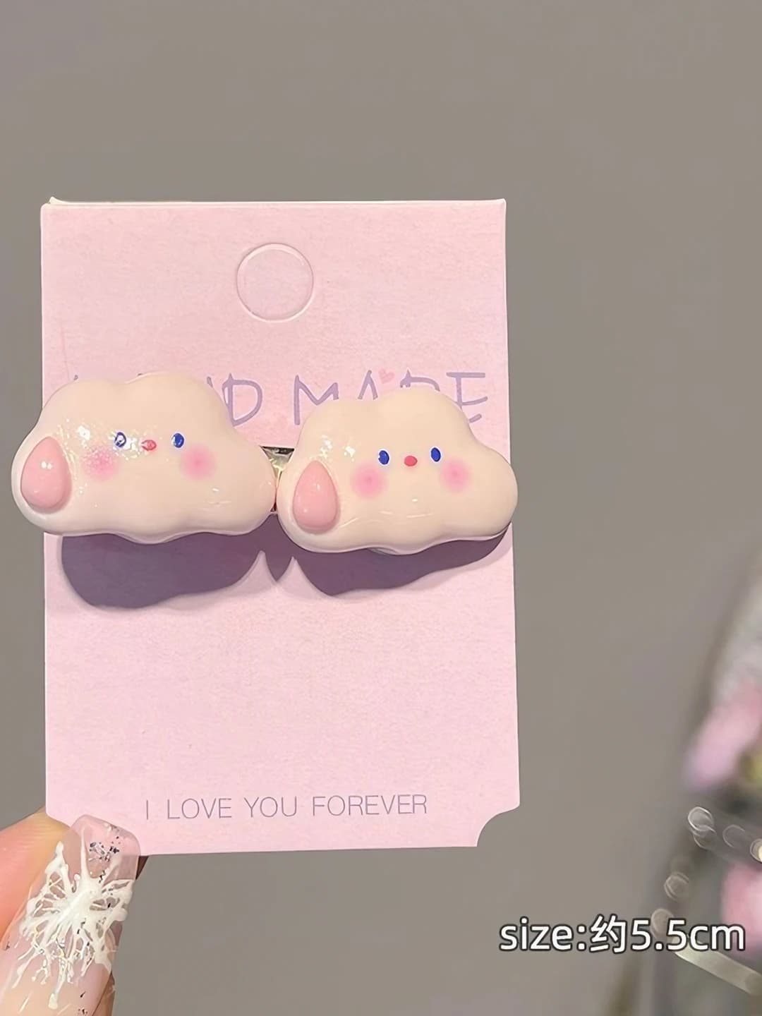 Pushti ikki bulut klipsi 4.5 cm