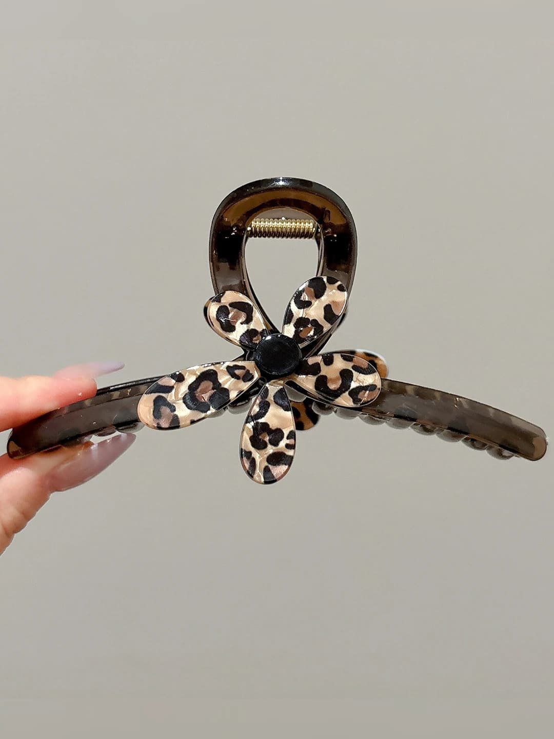 Shaffof jigarrang, leopard, 13 sm