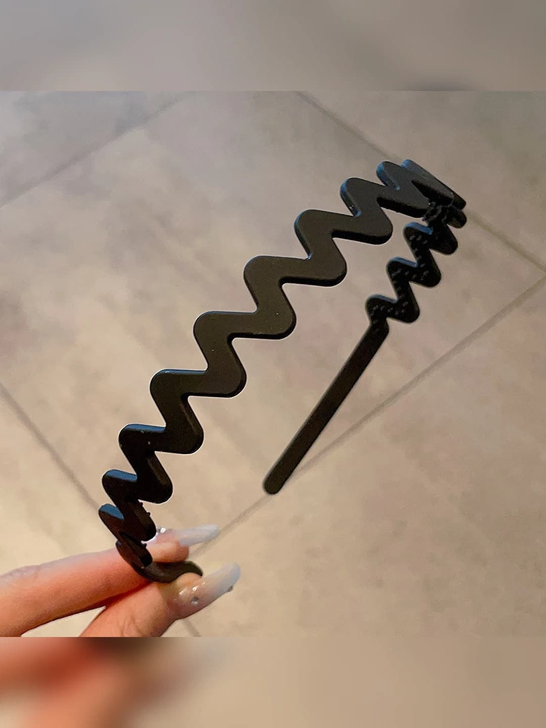 Black matte wavy