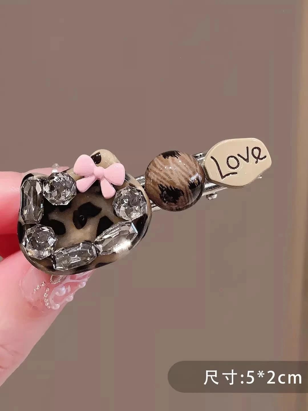 Леопардовый кот с бриллиантами ~6cm