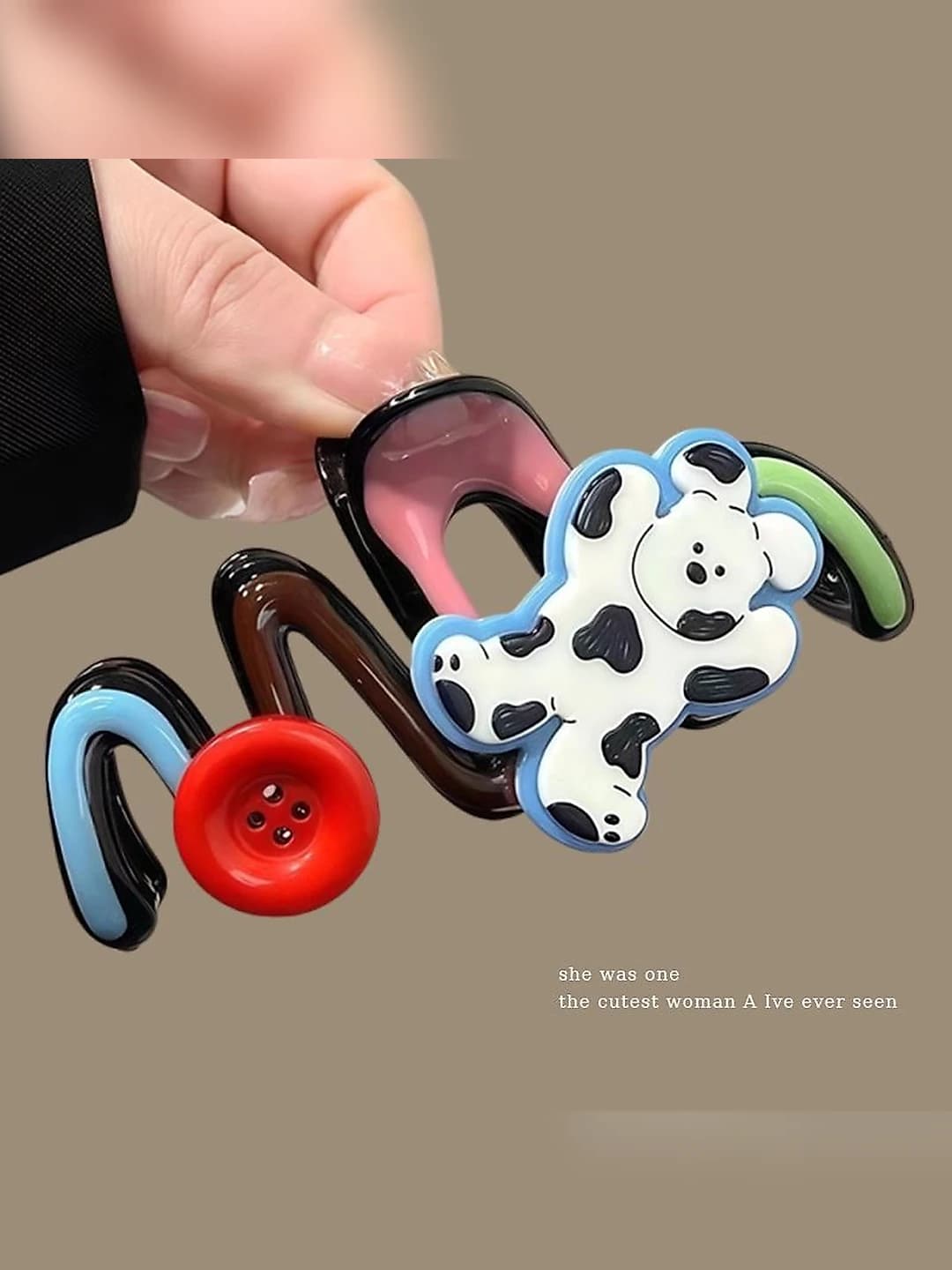 Button puppy clip approx 10.5 cm