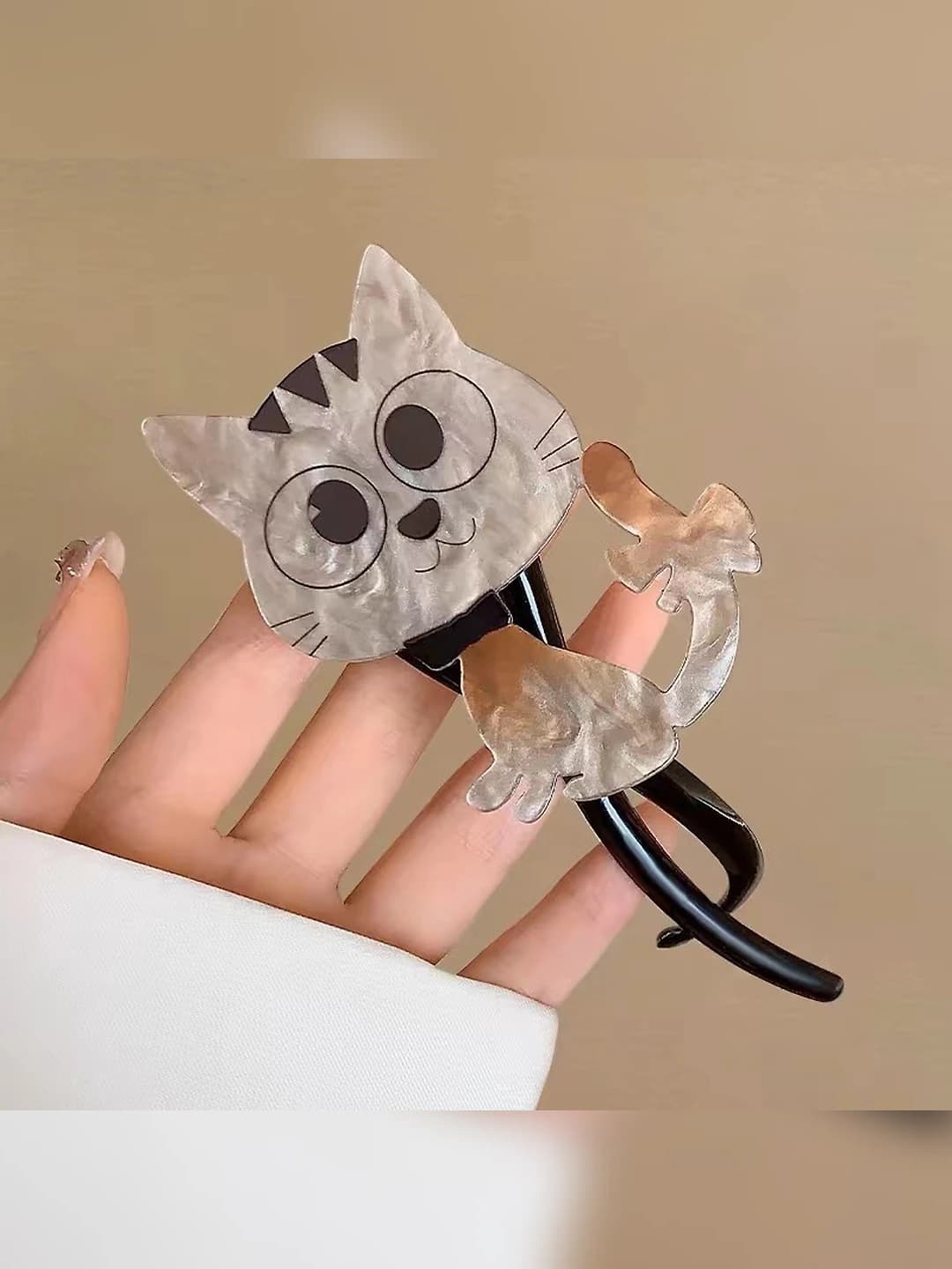 Translucent black base, cute cat