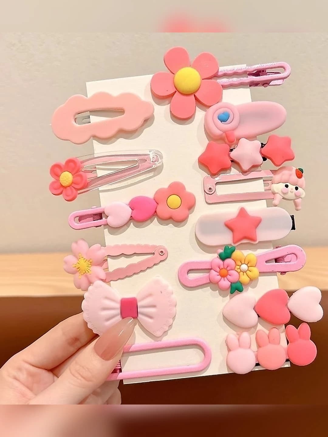 7# Pink small flowers kids, 14 pcs, soft