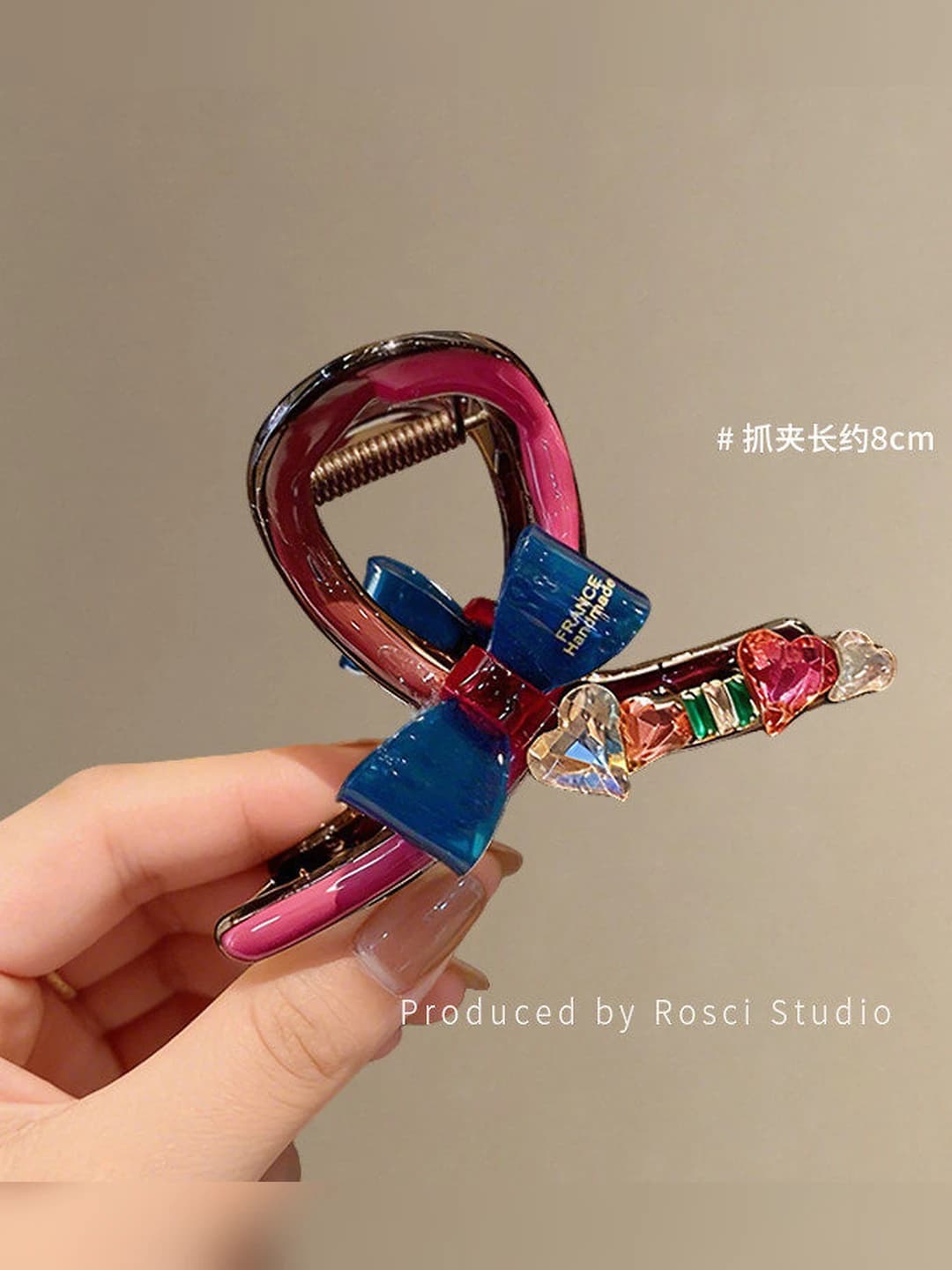 1# Dopamine bow hair clip (8 cm)