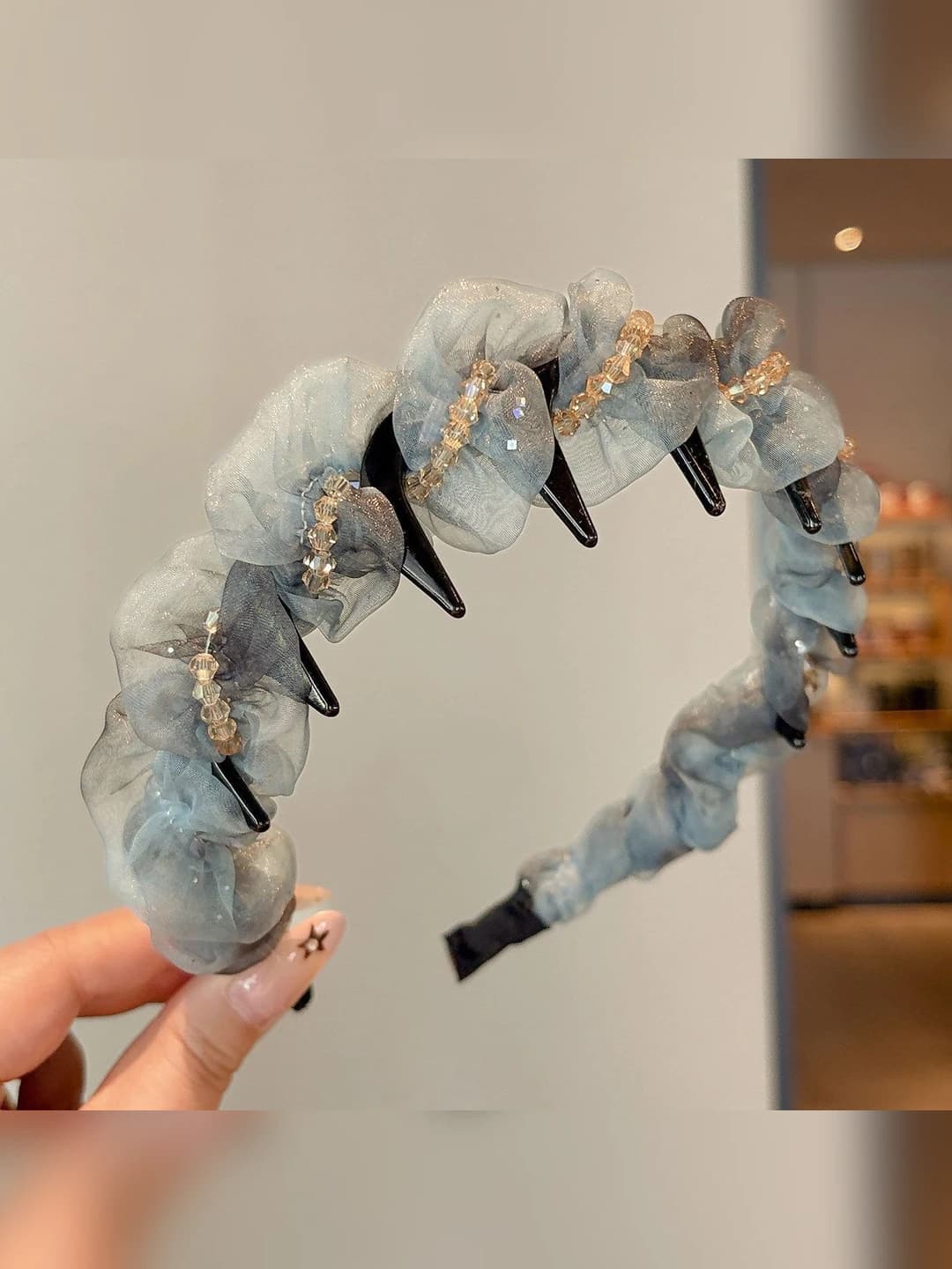 3# Blue-grey tulle