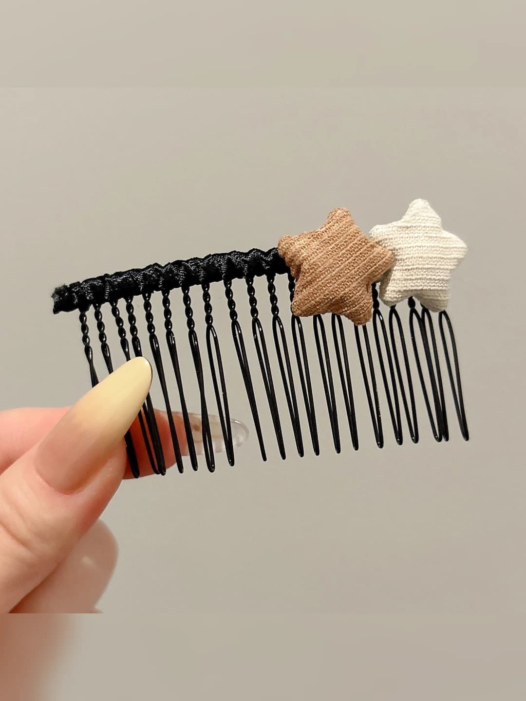 3# Beige-coffee 2 stars - comb ~7.5 cm