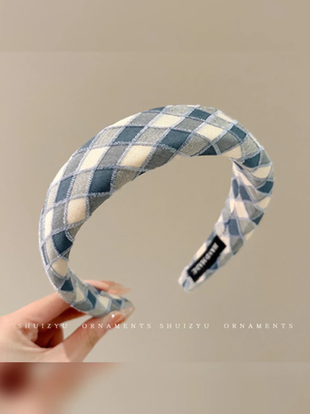 Blue plaid, 3 cm