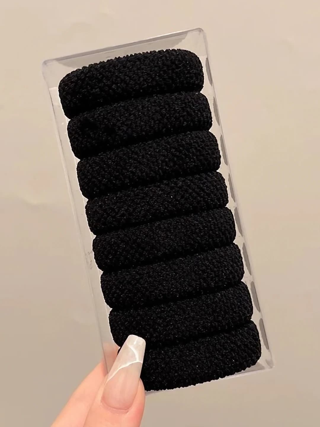 Black, 8 pcs, 4 cm