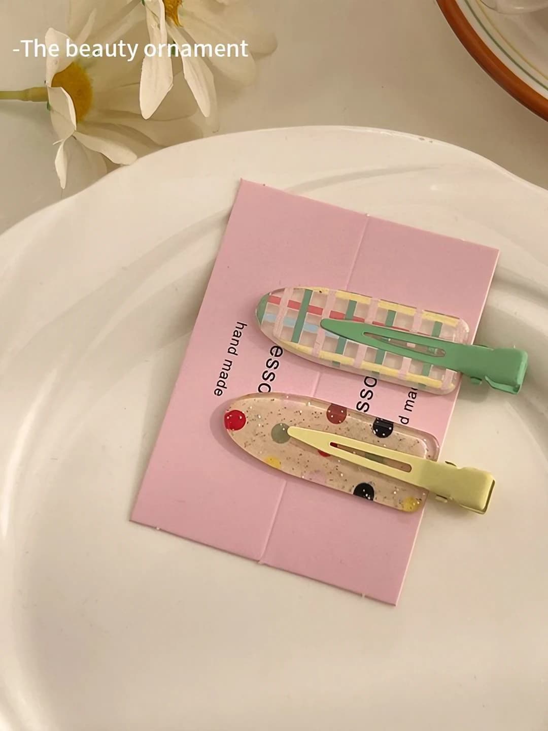 Fruit clip-polka dot (pair)