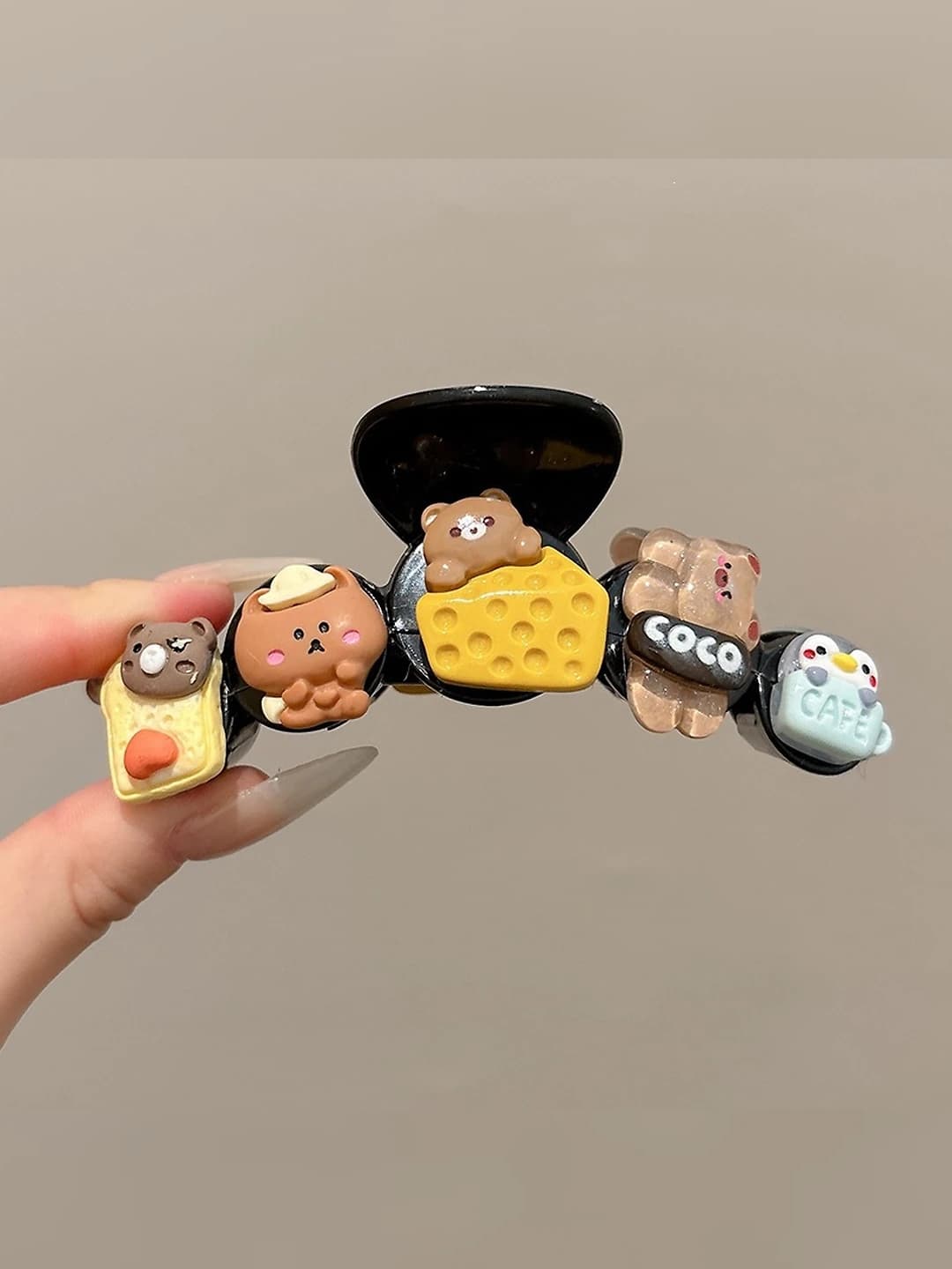 Cheese bear, black 10.5 cm
