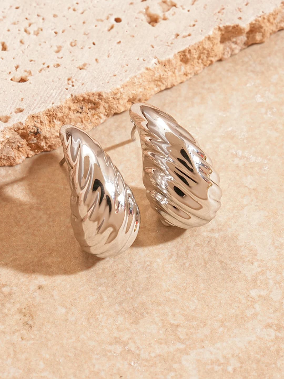 Steel - silver teardrop