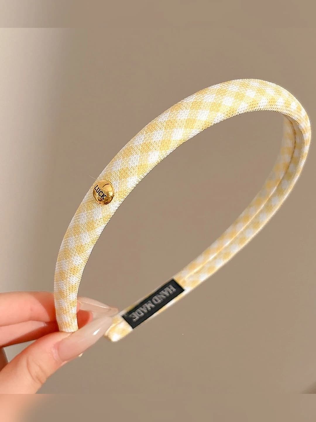 4# Yellow, plaid, 1.5 cm