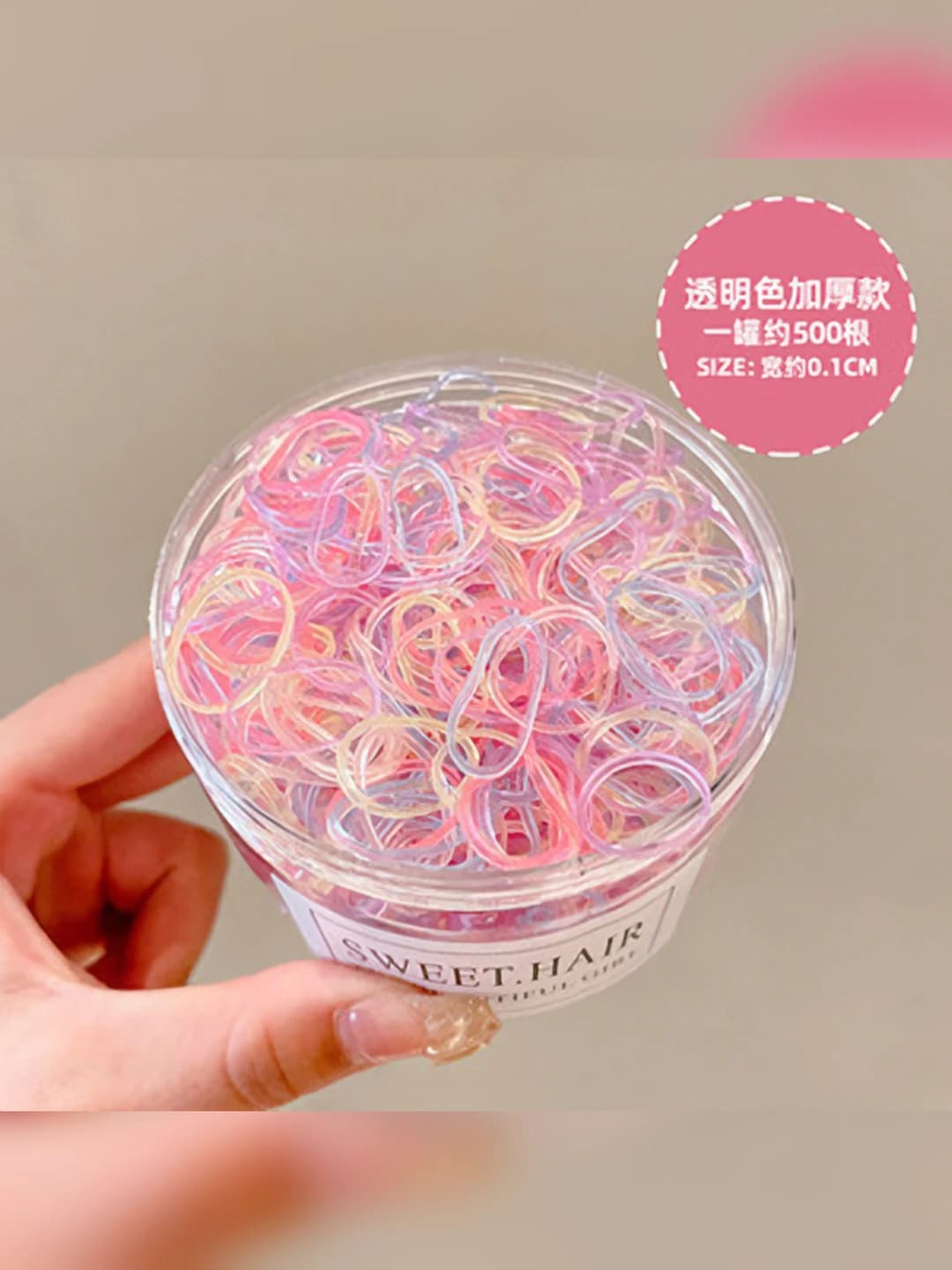 5# Thick, clear, 500 pcs, boxed