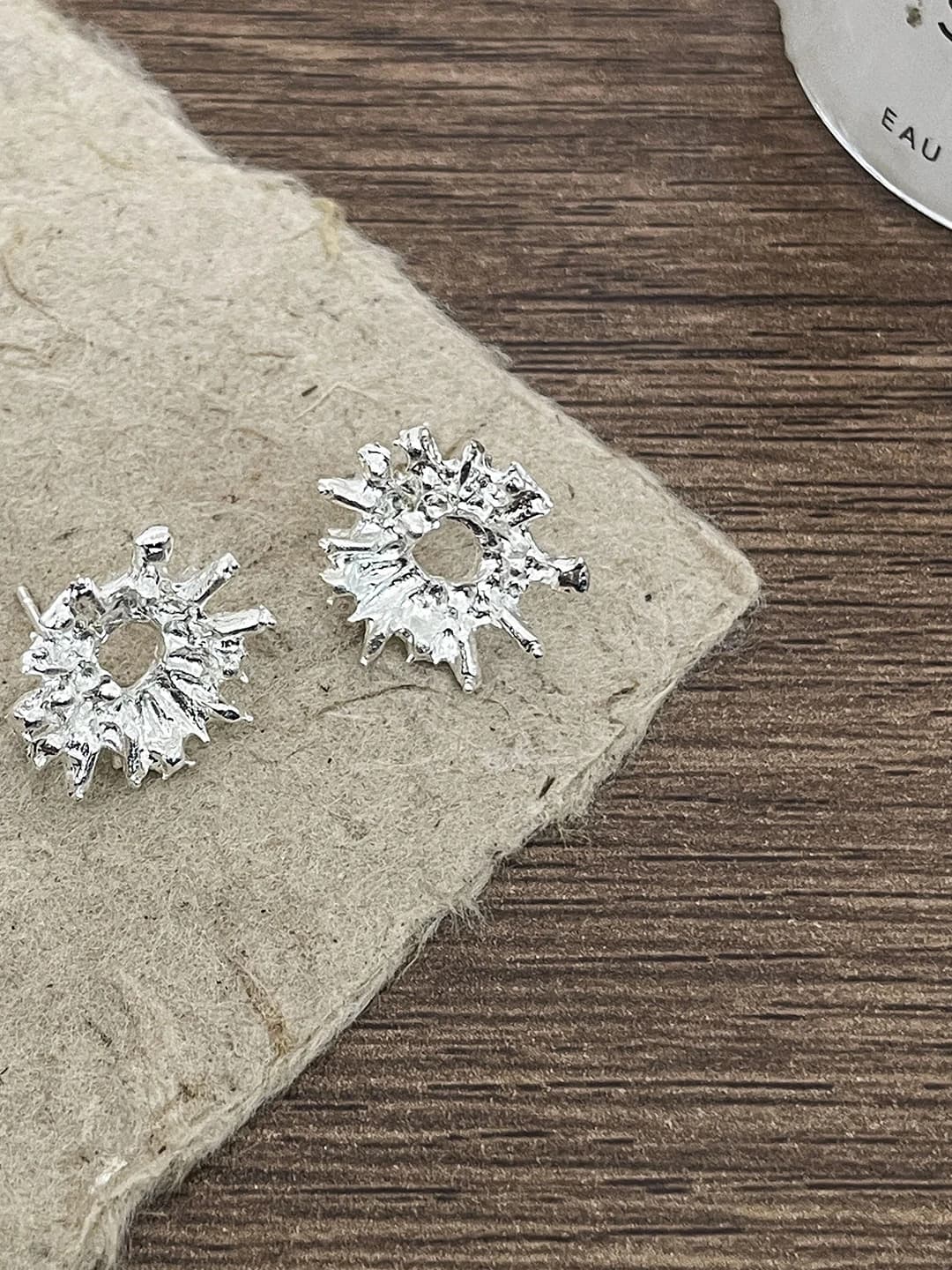 1# Silver snowflake stud