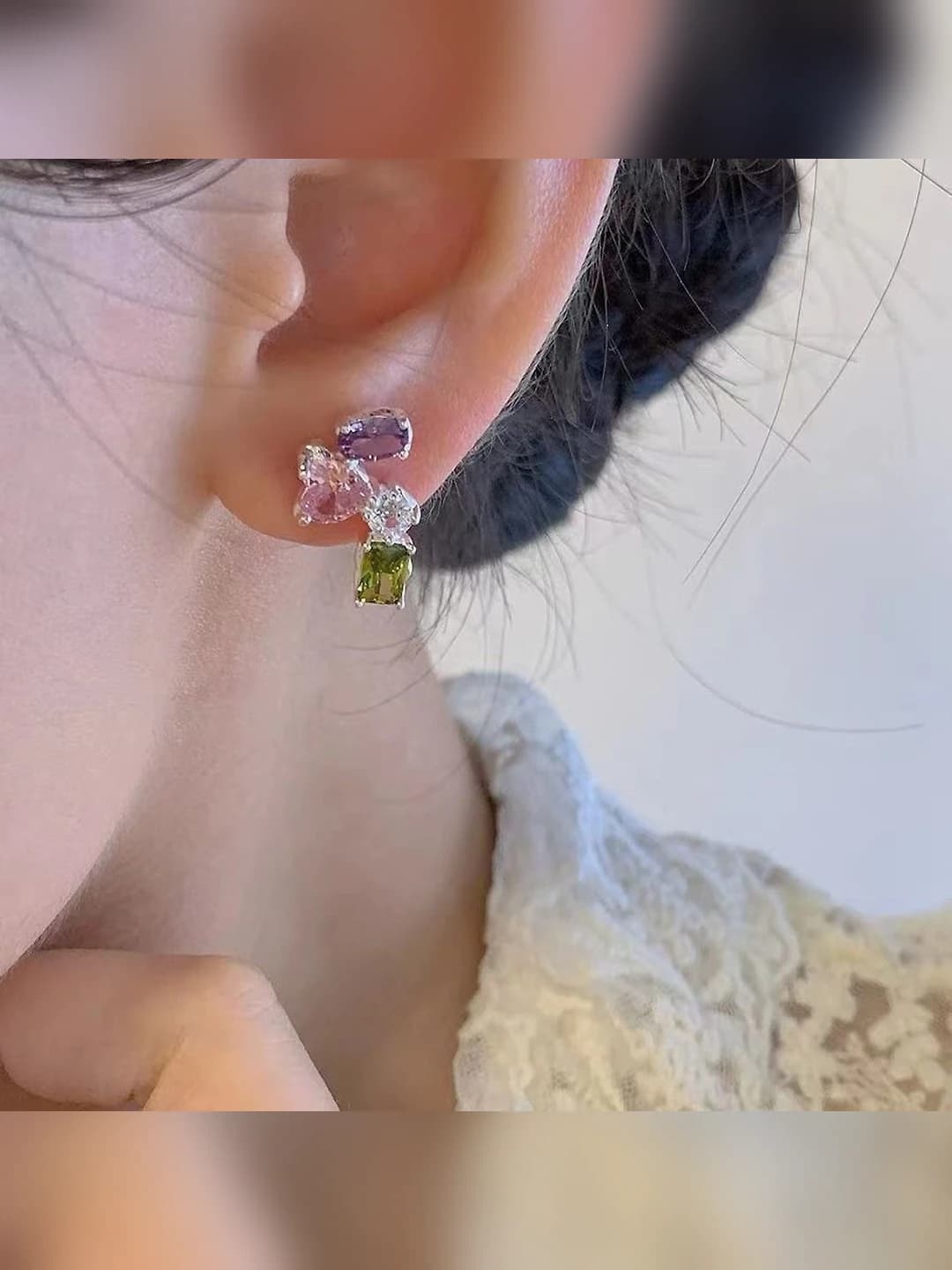 Colourful earring