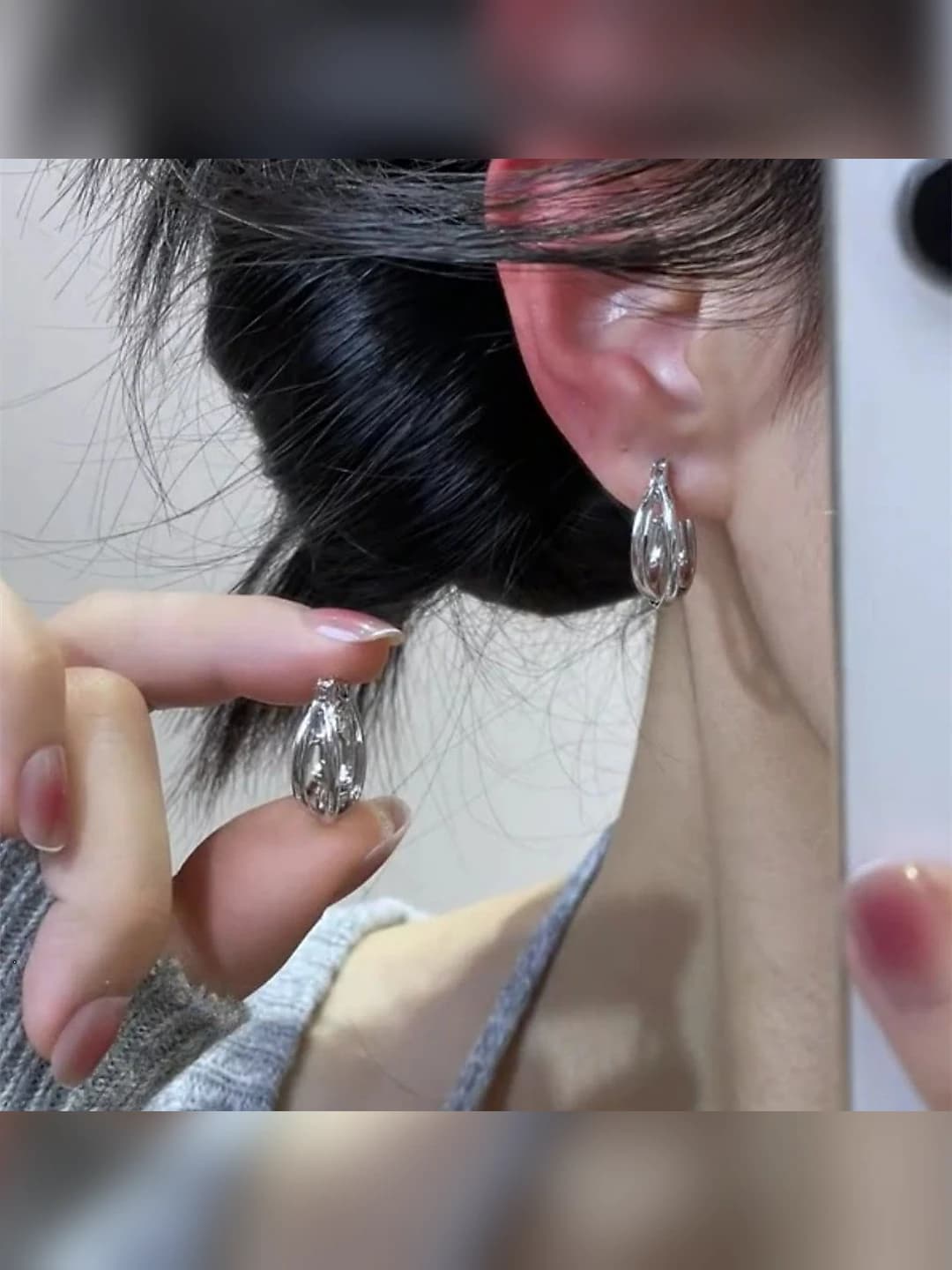 1# Movable hoop earrings DY-04