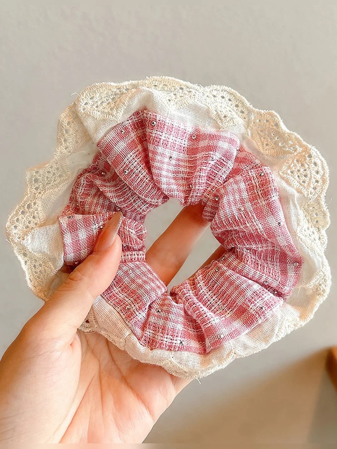 1# Rhinestone plaid pink