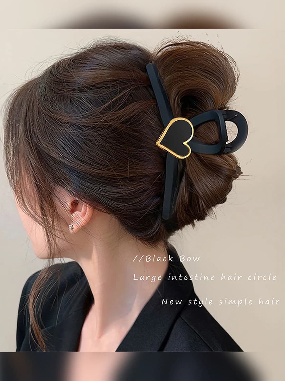 3# Matte black heart 15 cm