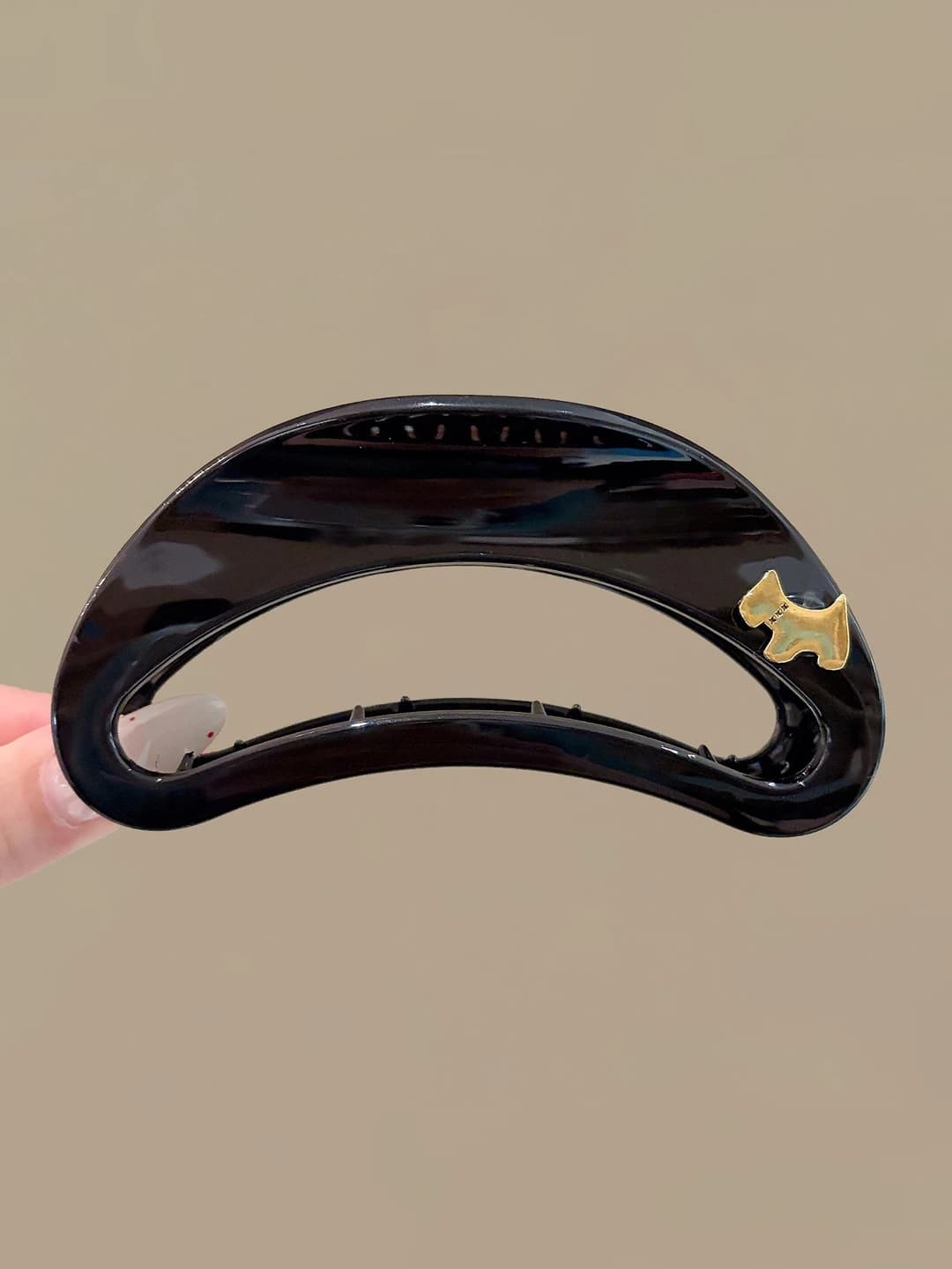 1# Puppy clip black-double sided accessory approx 11 cm