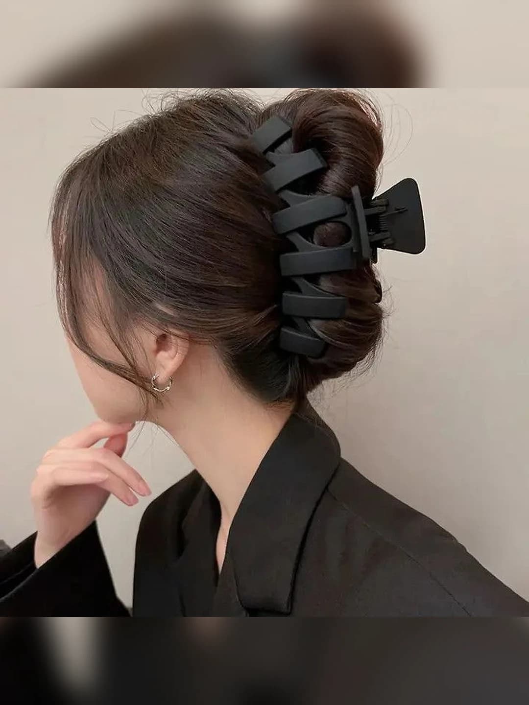 6#Irregular black clip 11cm