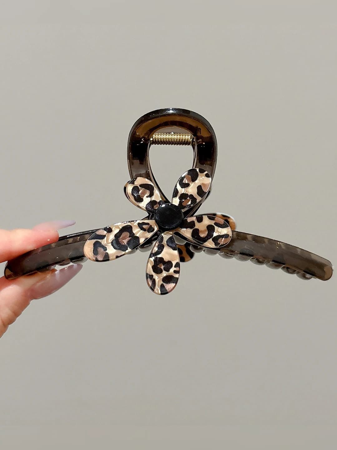 Shaffof jigarrang, leopard, 13 sm