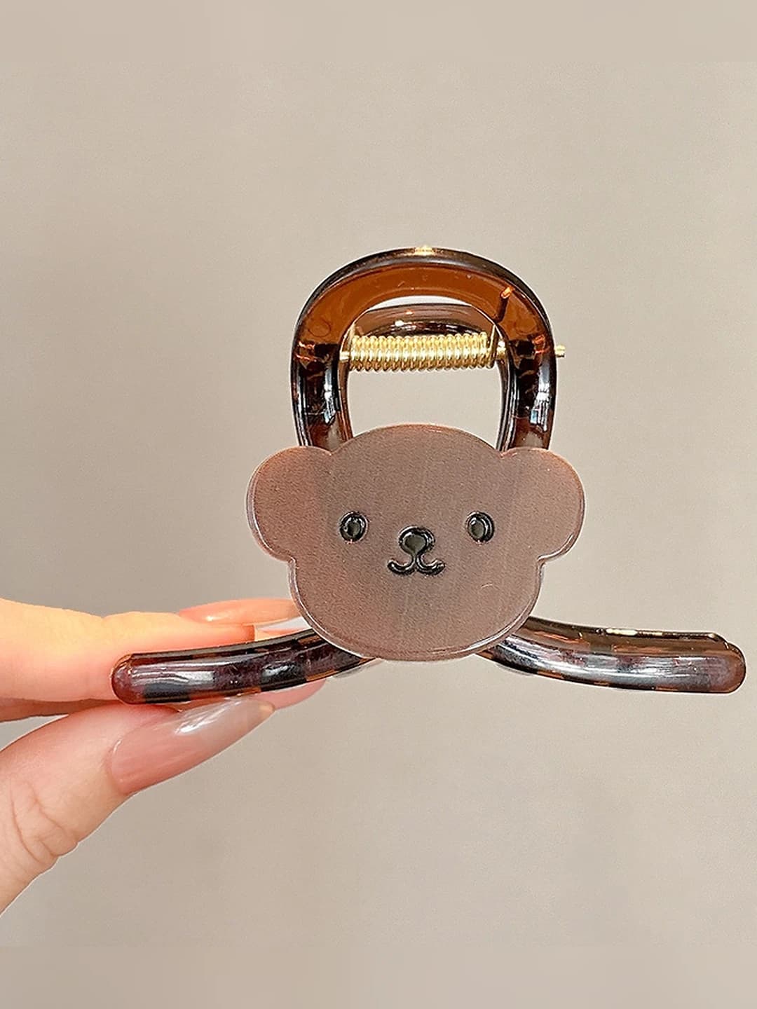 Tea Brown, Medium Bear Clip, 8 cm