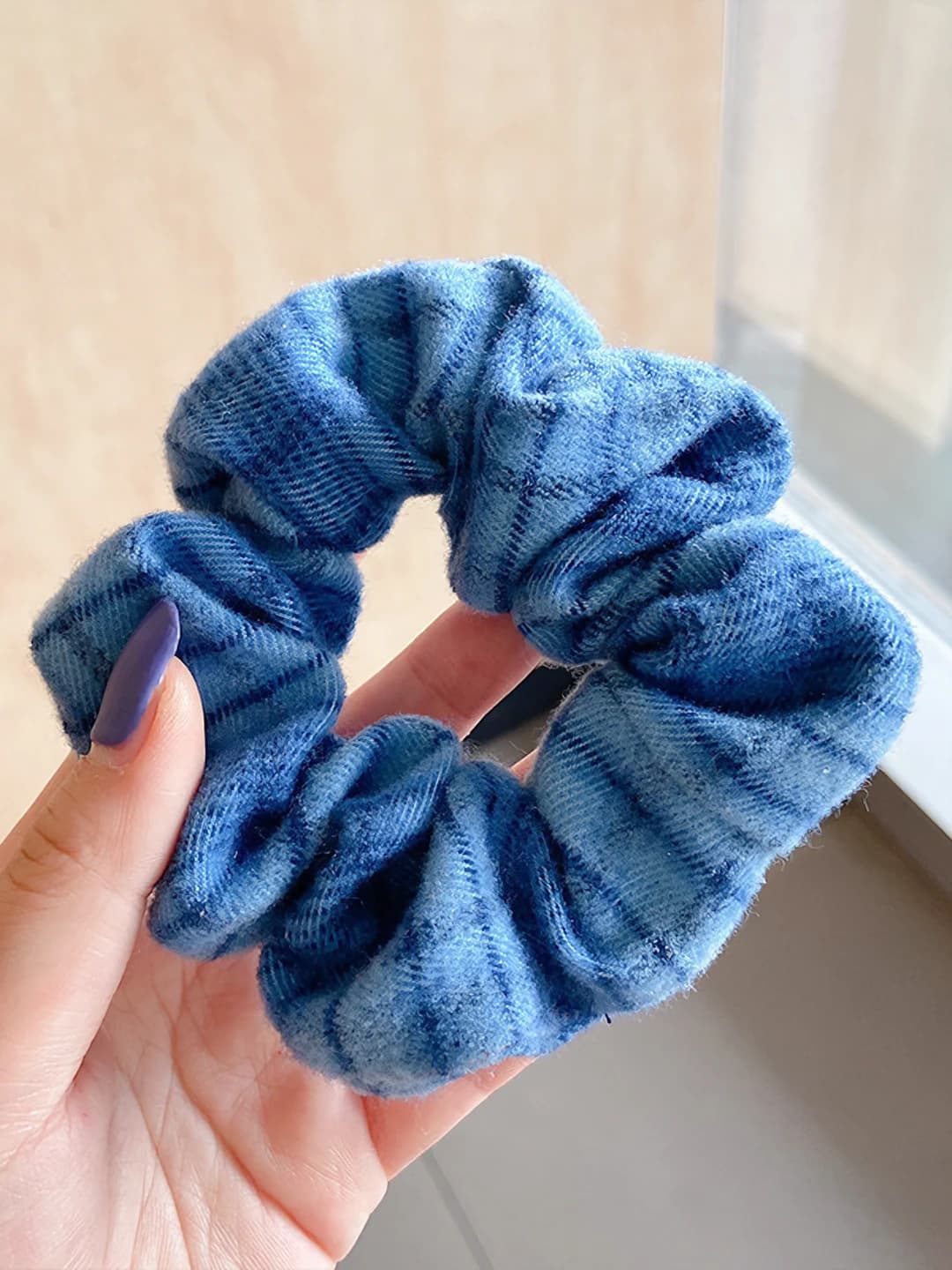 3# Champagne blue plaid 10 cm
