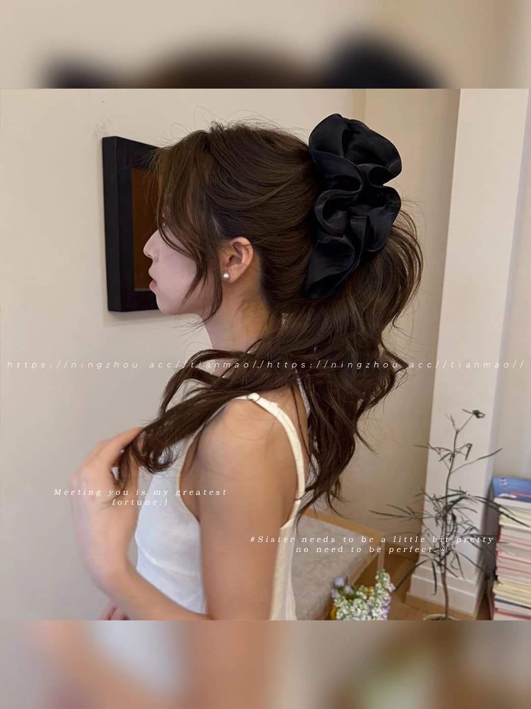 Qora soch qisqich, asos ~13.5 sm