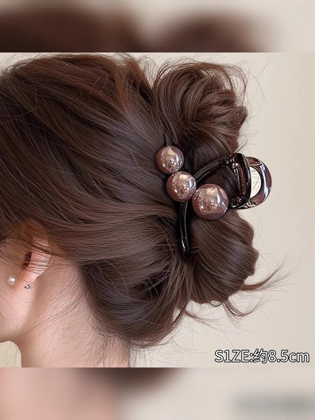 2# Tea clear base, 8 cm, dark coffee pearl
