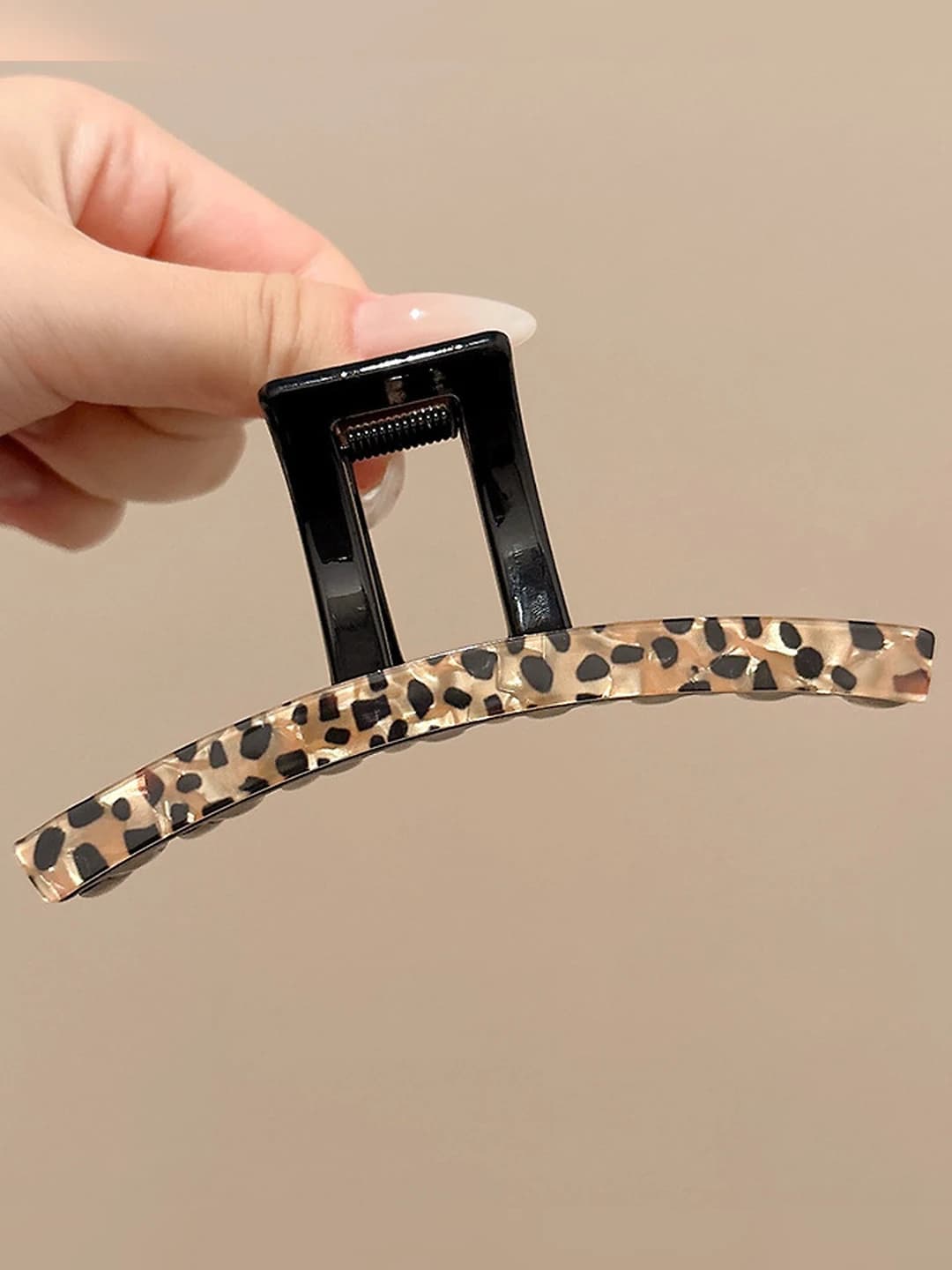 Леопардовый зажим-полоска 11 см