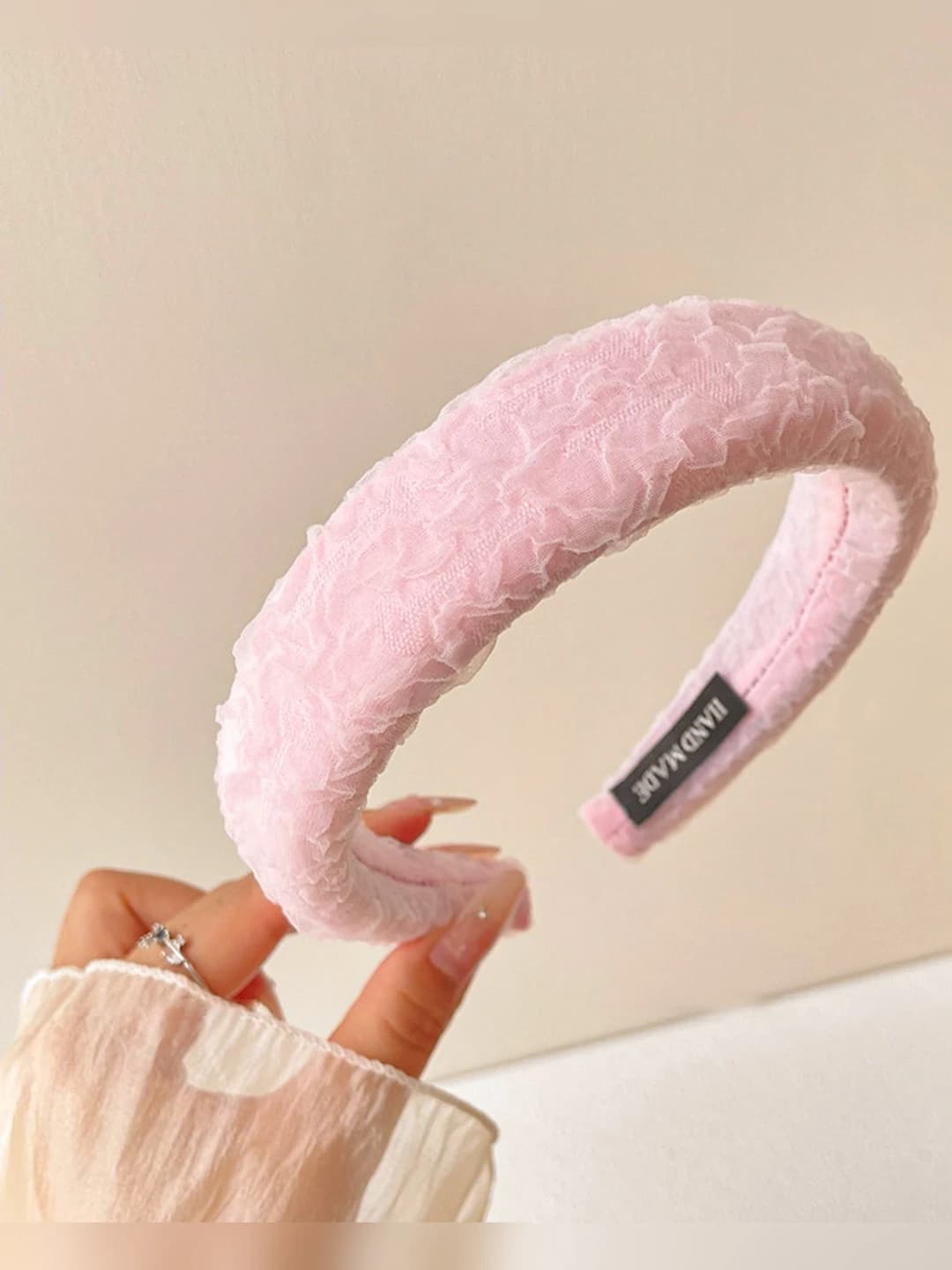 Pink thin tulle headband
