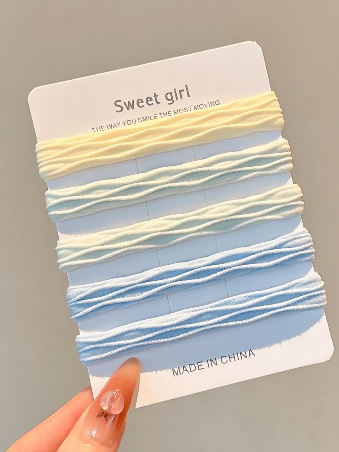2# Sea salt blue - Patterned 5 pcs 4cm