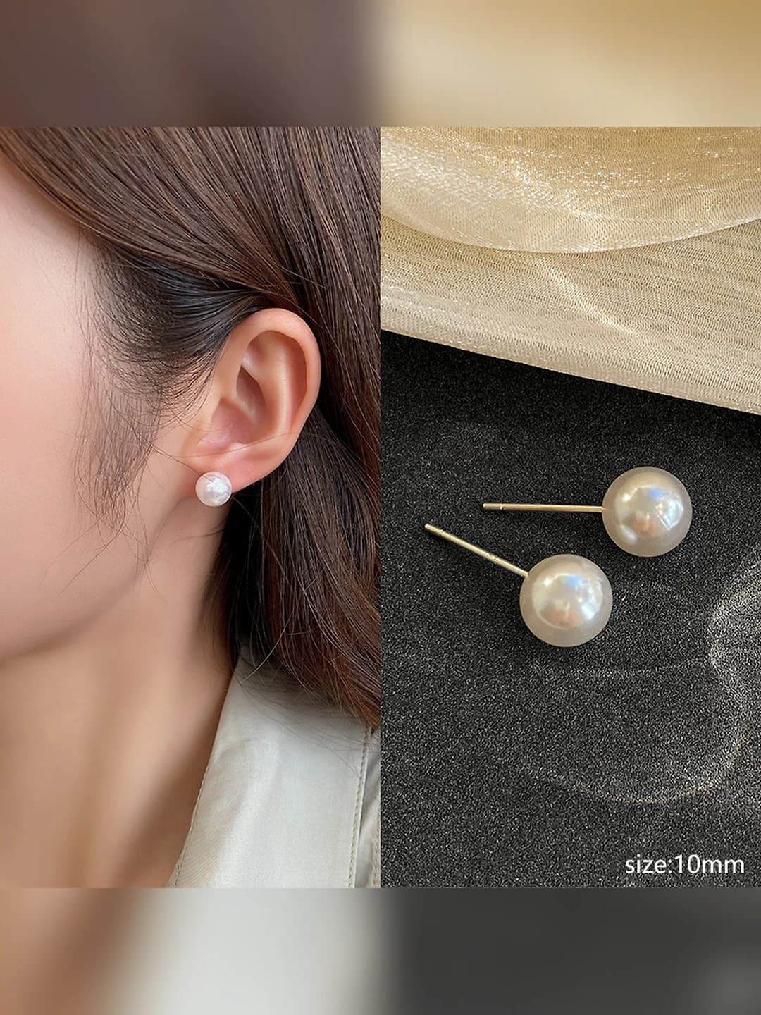 Pearl stud 10mm