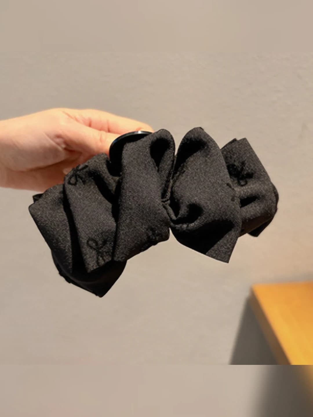 1# Чёрный бант зажим ~13cm