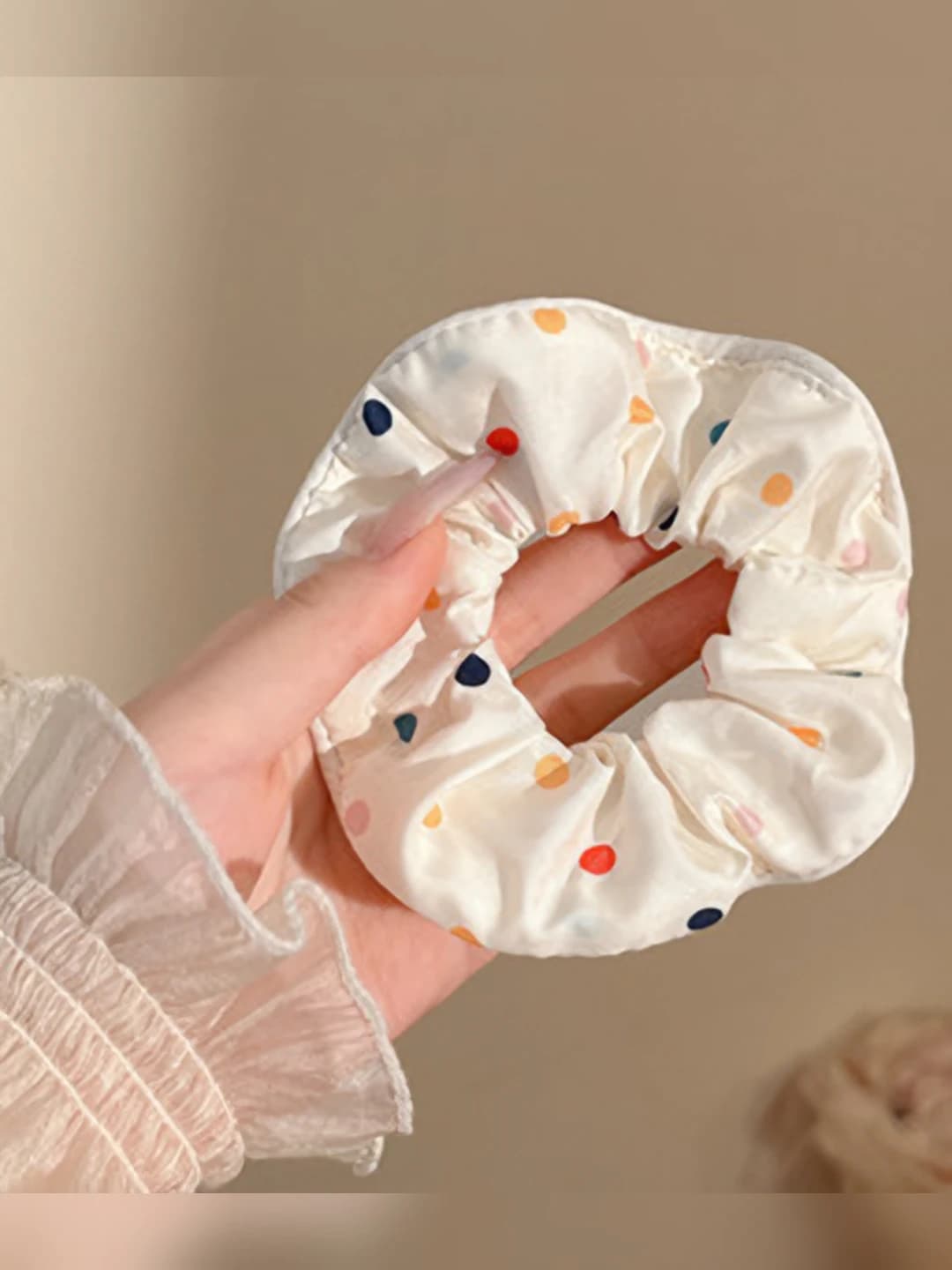 3# Multicolour polka dot