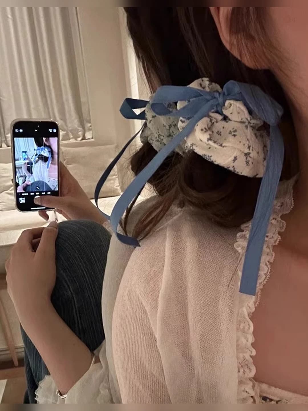 3# Blue thin bow