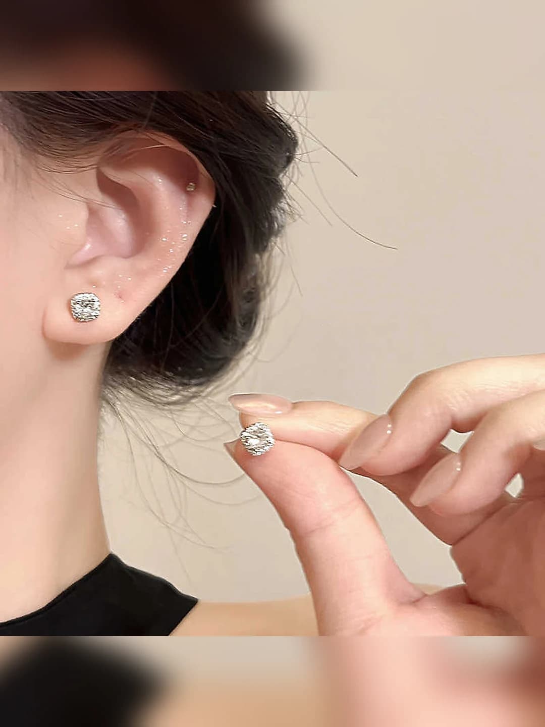 7# Square diamond studs