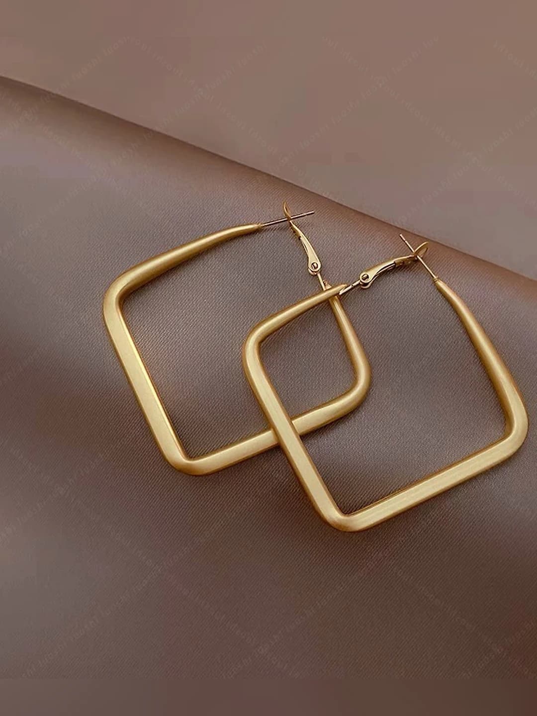 1# Silver post - Standard - Square hoop earrings