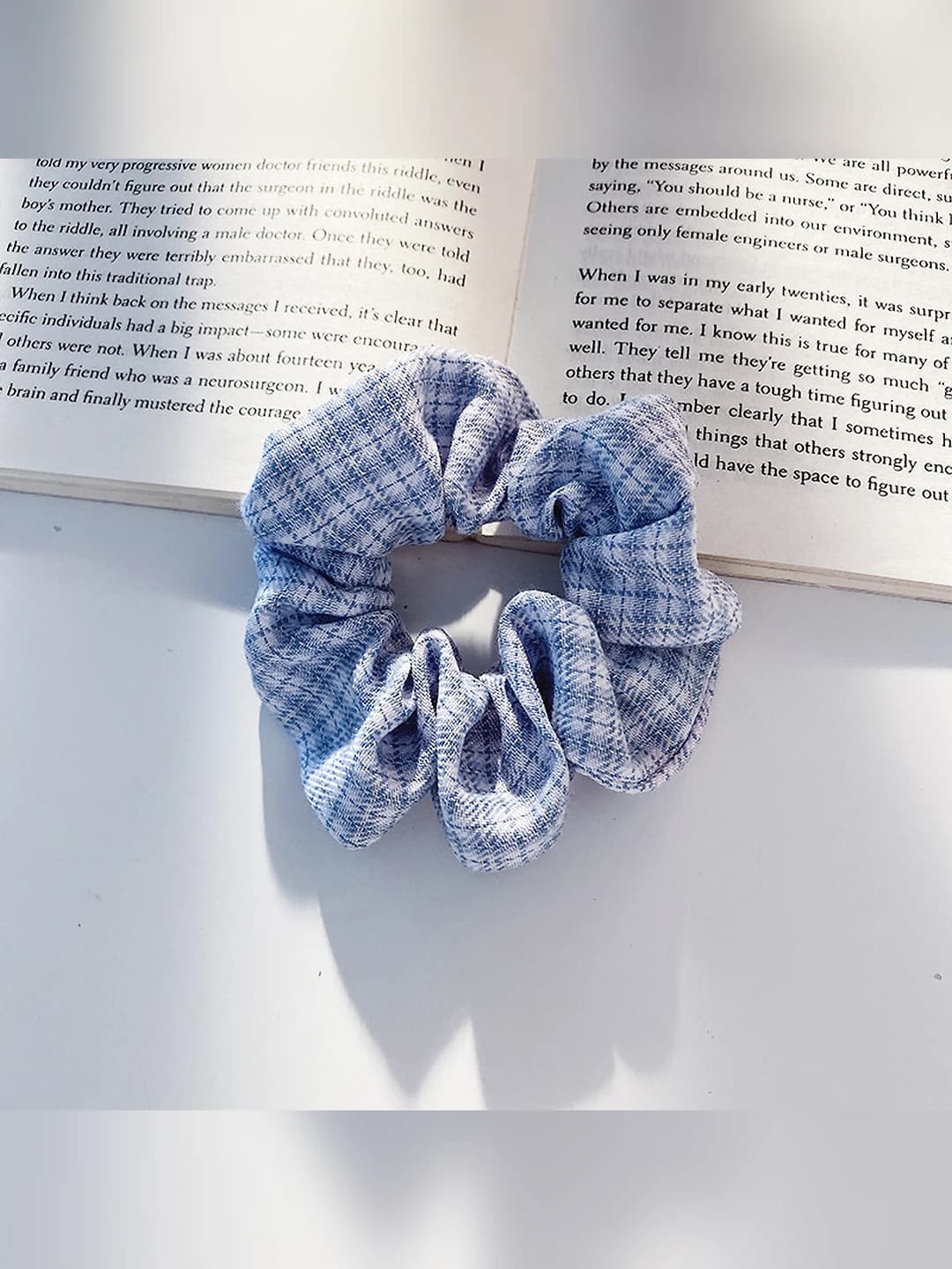58# Light sky blue plaid